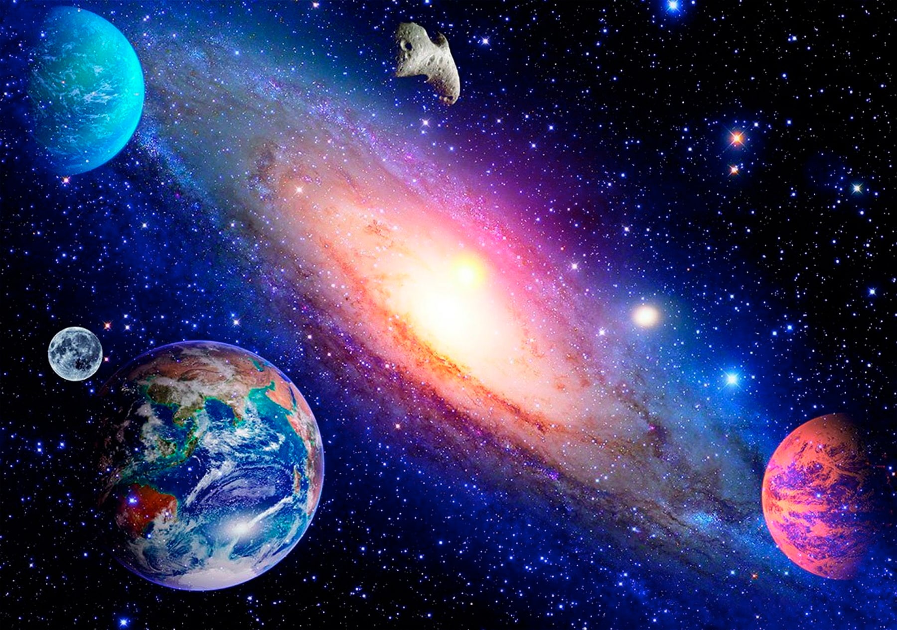 Papermoon Fototapete "Solar System" glatt von Papermoon