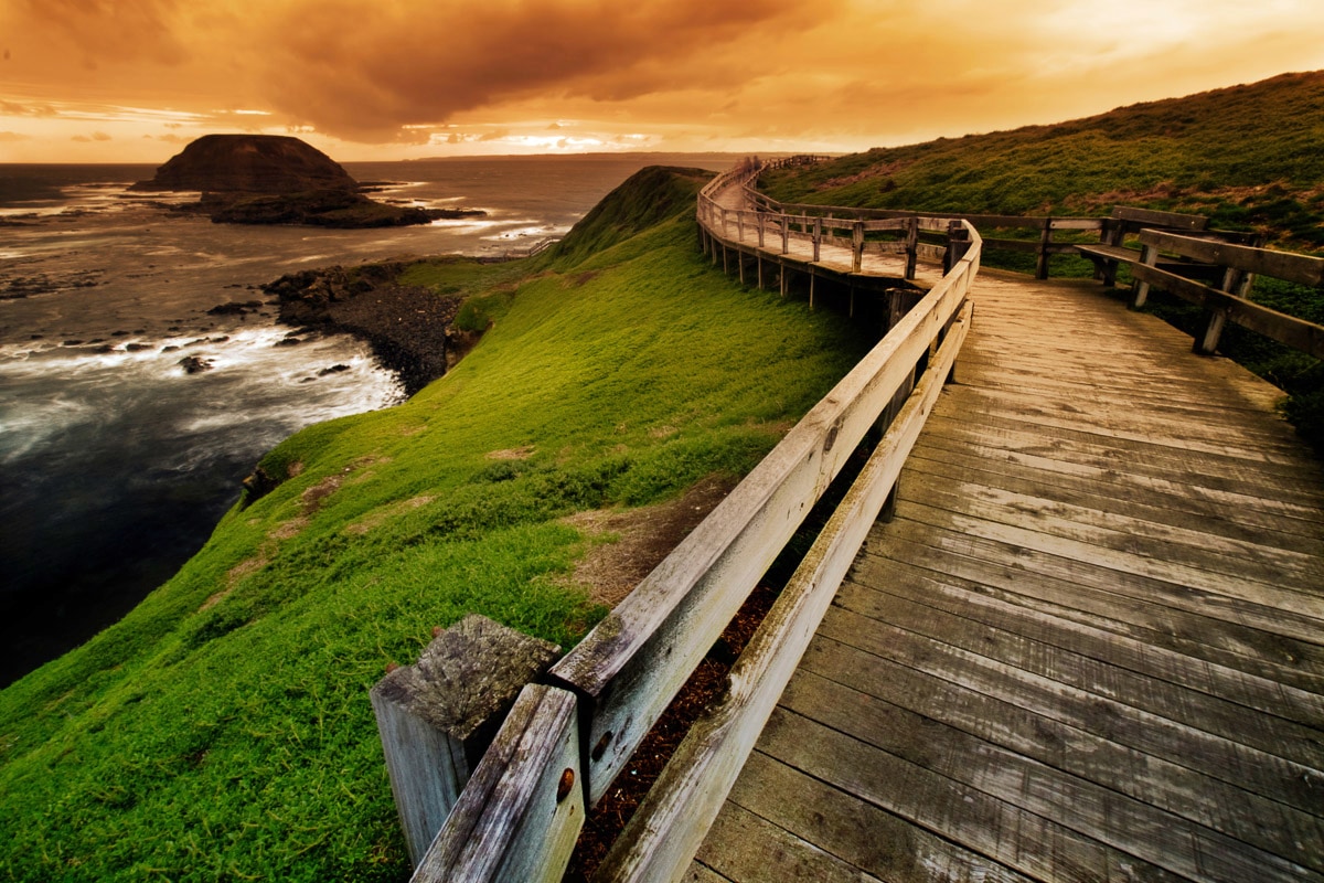 Papermoon Fototapete "Steg am Meer" von Papermoon