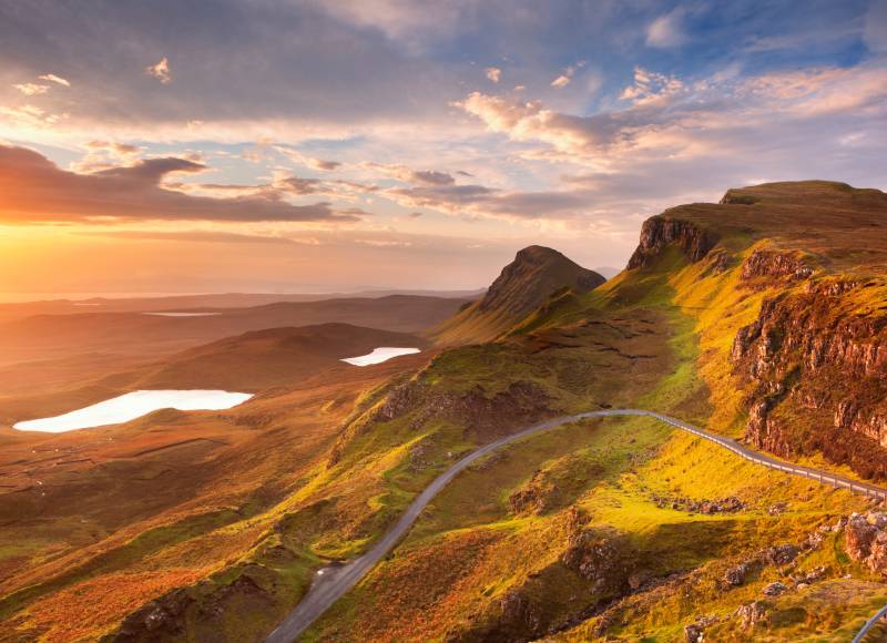 Papermoon Fototapete "Sunrise at Quiraing Isle" glatt von Papermoon