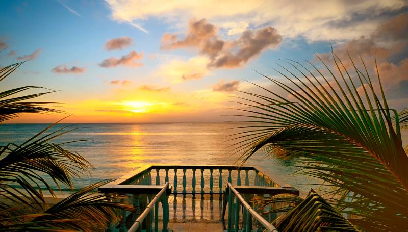 Papermoon Fototapete "Terrace View" glatt von Papermoon