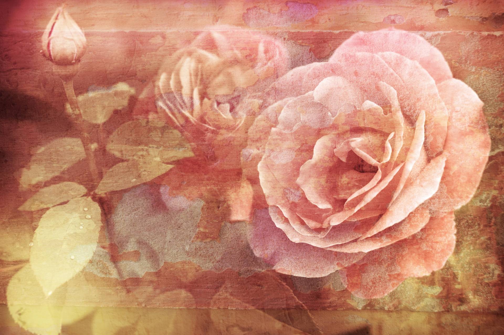 Papermoon Fototapete "Vintage Florals" glatt von Papermoon