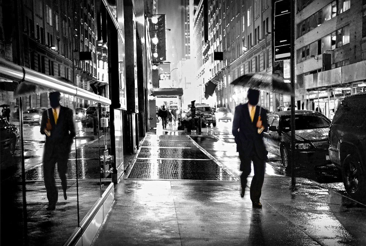 Papermoon Fototapete "Wet Manhattan Street" von Papermoon