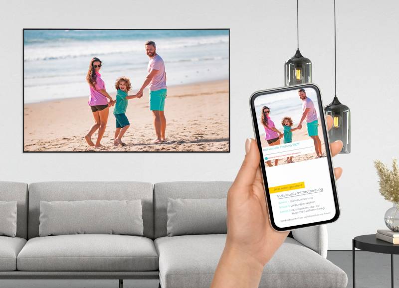 Papermoon Infrarotheizung "Ihr Foto für personalisierte Infrarotheizung" Komplett-Set, Individuelle Infrarot-BILD-Heizung, Motiv nach Kundenwunsch von Papermoon