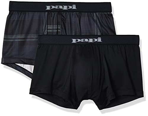 Papi Herren Cool 2 Badehose, schwarz/grau, Large (2er Pack) von Papi