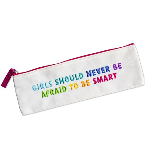 Papierdrachen Mäppchen Frauenpower - Girls Should Never be Afraid to be smart - bunt - Statement - Bestickt - Federtasche - Set 11 von Papierdrachen
