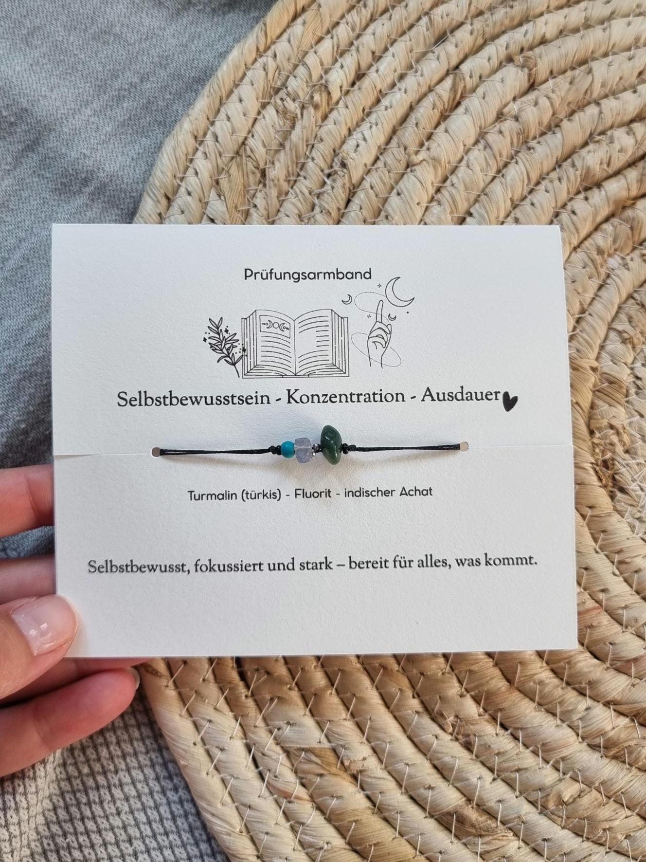 Geschenk Für Prüfungen Oder Schwierige Phasen, Mutmacher Den Schulbeginn, Glücksarmband, Motivationsarmband Mit Edelsteinen Und Spruch Geschenk Für Prüfungen Oder Schwierige Phasen, Mutmacher Den Schulbeginn, Glücksarmband, Motivationsarmband Mit Edelsteinen Und Spruch von Papierprogramm