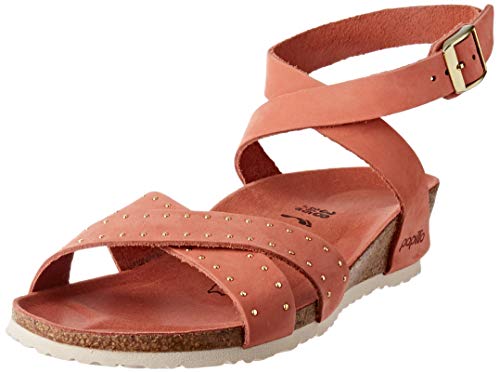 Papillio Damen Lola Cuir Nubuck Earth Red Rivets Sandale mit Absatz, 38 EU von Papillio