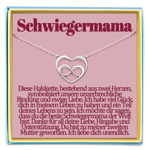 Temulnee Schwiegermutter Kette Geschenke für Schwiegermama Geschenk von Schwiegertochter Geburtstag Halskette Geschenkideen Muttertag Muttertagsgeschenke Geburtstagesgeschenke Schmuck Damen Frauen von Temulnee