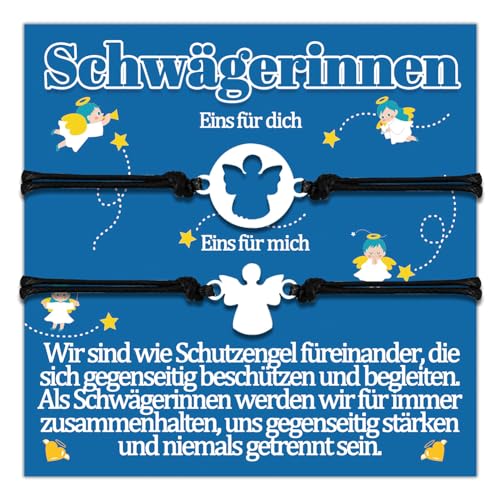 Schwägerin Geschenk für Schwägerinnen Armband Geschenke Armbänder Geburtstagsgeschenk zum Geburtstag Geschenkideen Schutzengel Schmuck Frauen Schmuckset für 2 Damen Besondere Armkette Sinnvolles Schwägerin Geschenk für Schwägerinnen Armband Geschenke Armbänder Geburtstagsgeschenk zum Geburtstag Geschenkideen Schutzengel Schmuck Frauen Schmuckset für 2 Damen Besondere Armkette Sinnvolles von Temulnee