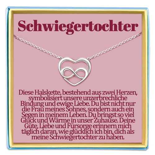 Temulnee Schwiegertochter Kette Geschenke für Schwiegertochter Geschenk von Schwiegermutter Geburtstag Halskette Geschenkideen Muttertag Muttertagsgeschenke Geburtstagesgeschenke Schmuck Damen Frauen von Temulnee