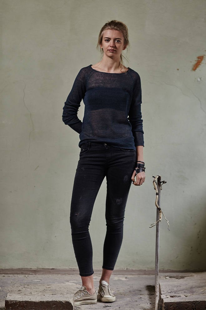 Leinen Pullover, Strickpullover Aus in Blau, Sommerpullover Leinen, Bio-Leinentop Für Damen von PappusStore