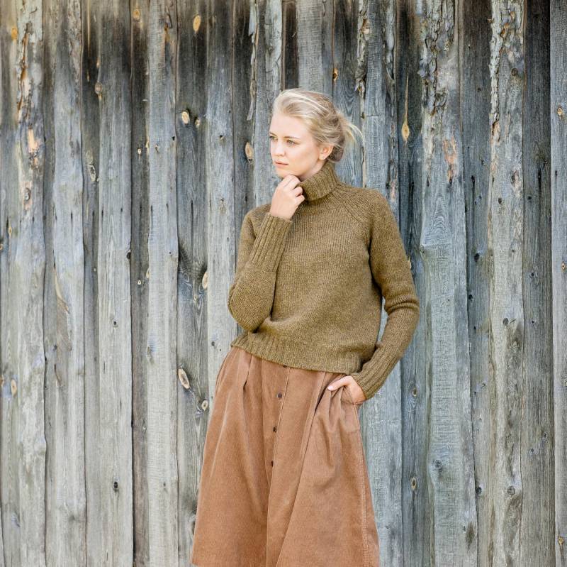 Wool Rollkragenpullover, Relaxed Fit Wollpullover, Gestrickter Dicker Und Warmer Pullover, Damen Strickmode, Natürlicher Bronze Pullover von PappusStore