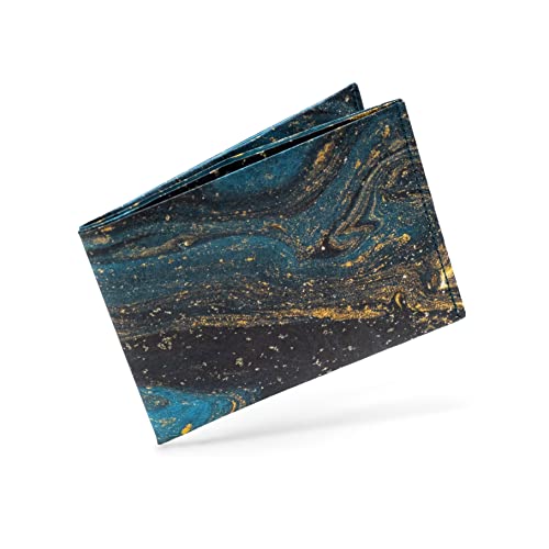 Paprcuts RFID Portemonnaie Saphire Marble | Geldbeutel Für 12 Karten, Scheine & Münzen | 100% Vegan | Wasserabweisend, Stabil & Reißfest | Unisex von Paprcuts