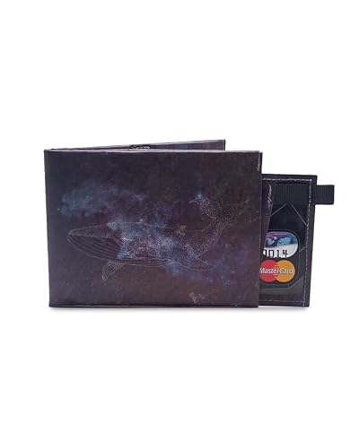Paprcuts RFID Pro Portemonnaie | Kartenetui mit RFID Schutz für 12 Karten, Scheine & Münzen | Vegan | Wasserabweisend & Reißfest | Galactic Whale von Paprcuts