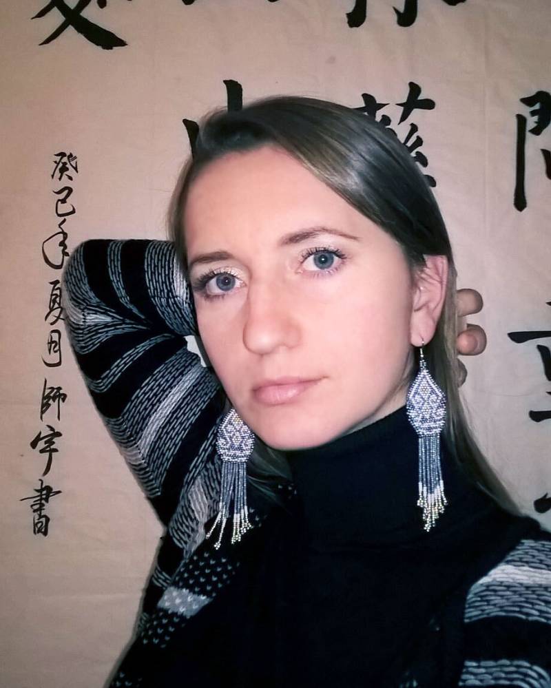 Christmas Gift Bead Earrings, Xmas Dangle Big Long Earring, Native America Style Beaded Earrings von ParChevalier