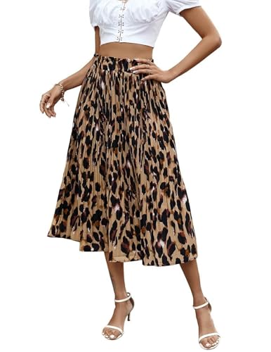 Parabler Damen Sommerrock Elegante Midi Rock Chiffon Leoparden Maxirock Elastische Taille Flatenrock Frühling Sommer Strandrock mit Taschen S Parabler Damen Sommerrock Elegante Midi Rock Chiffon Leoparden Maxirock Elastische Taille Flatenrock Frühling Sommer Strandrock mit Taschen S von Parabler