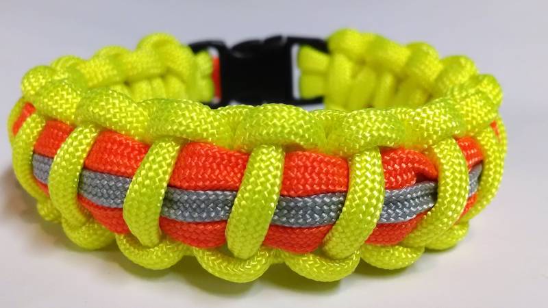 Dpw Department Of Public Works Road Construction Safety Hi-Vis Kleidung Kein Logo Paracord Survival Armband von Paracordsandmore