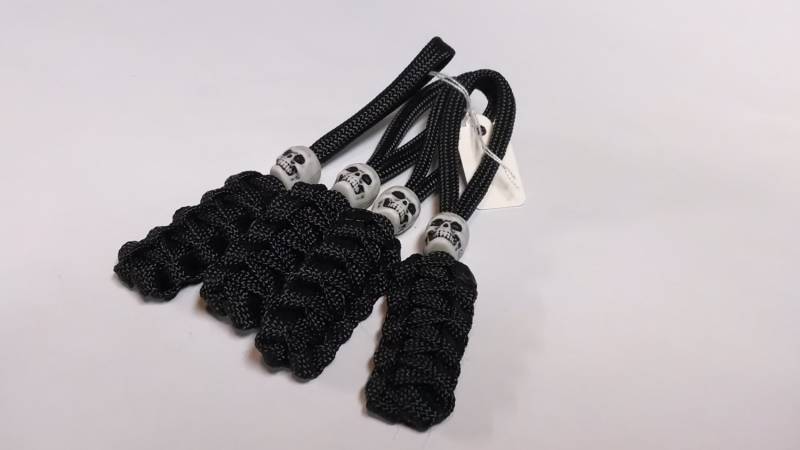 Totenkopf 4Er Set Paracord Zipper Pull von Paracordsandmore