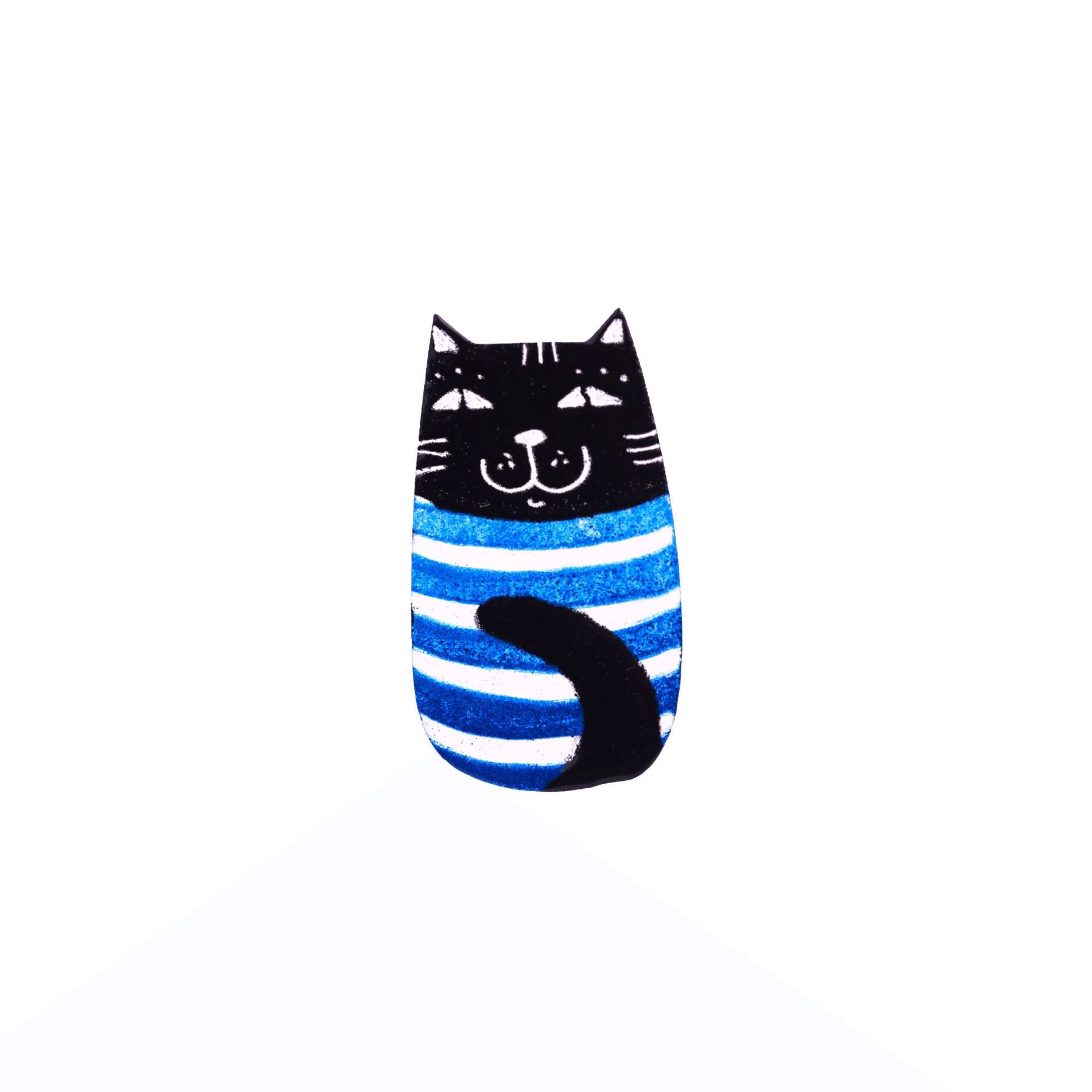 Blaue Katze Brosche, Emaille Pin, Blaue Tier Schmuck, Katzenliebhaber Geschenk Blaue Katze Brosche, Emaille Pin, Blaue Tier Schmuck, Katzenliebhaber Geschenk von ParadaJewelry