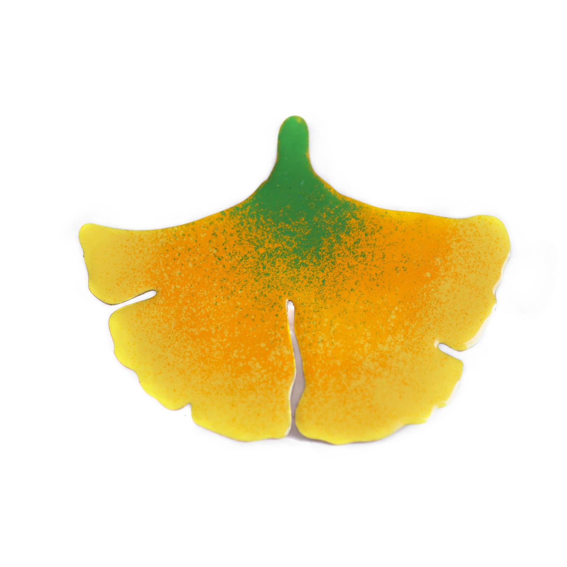 Handbemalte Gelbe Ginkgo Biloba Brosche, Emaillierter Edelstahl, Gingko Pin, Badge Handbemalte Gelbe Ginkgo Biloba Brosche, Emaillierter Edelstahl, Gingko Pin, Badge von ParadaJewelry