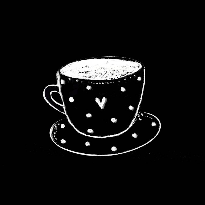 Handbemalte Schwarze Tasse Brosche, Edelstahl, Kaffeetasse Emaille Abzeichen, Kaffee Geschenk, Liebhaber Pin von ParadaJewelry