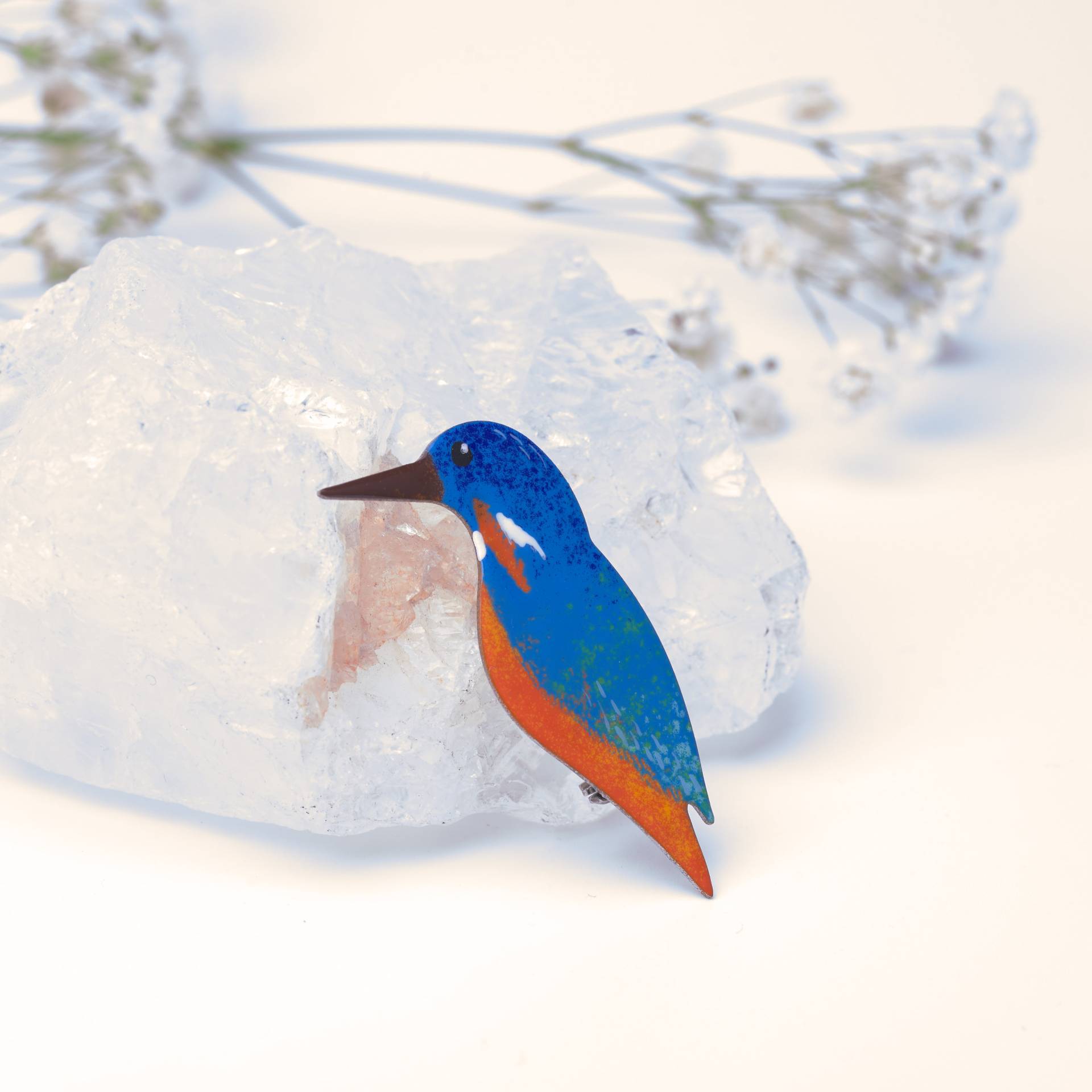 Handgemachte Emaille Eisvogel Brosche - Wearable Art Handgemachte Emaille Eisvogel Brosche - Wearable Art von ParadaJewelry