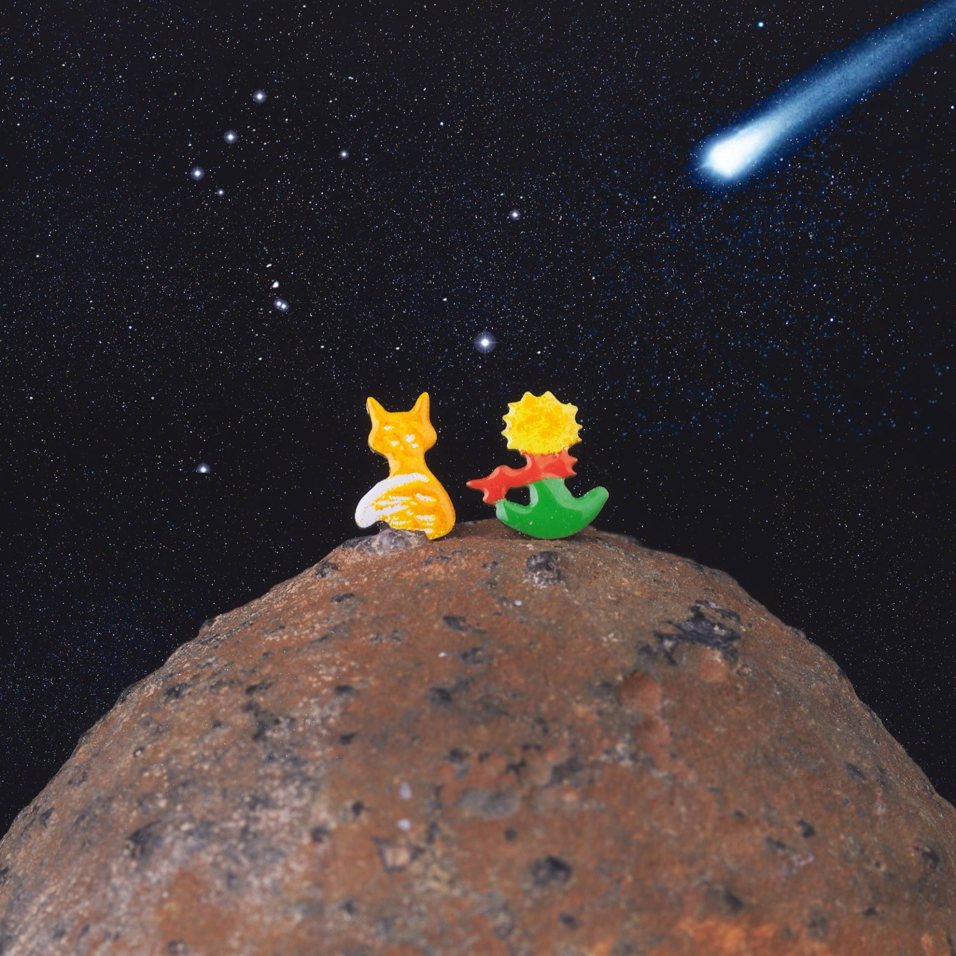 Ohrstecker Mit Jungen Und Fuchs von ParadaJewelry