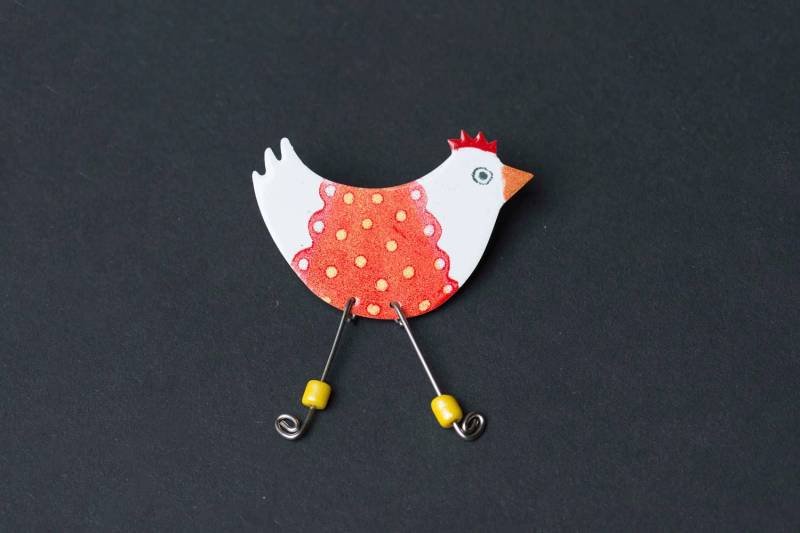 Tier Abzeichen, Schmuck, Schrullige Huhn Brosche, Dumme Ungewöhnliche Seltsame Bunte Pin Tier Abzeichen, Schmuck, Schrullige Huhn Brosche, Dumme Ungewöhnliche Seltsame Bunte Pin von ParadaJewelry
