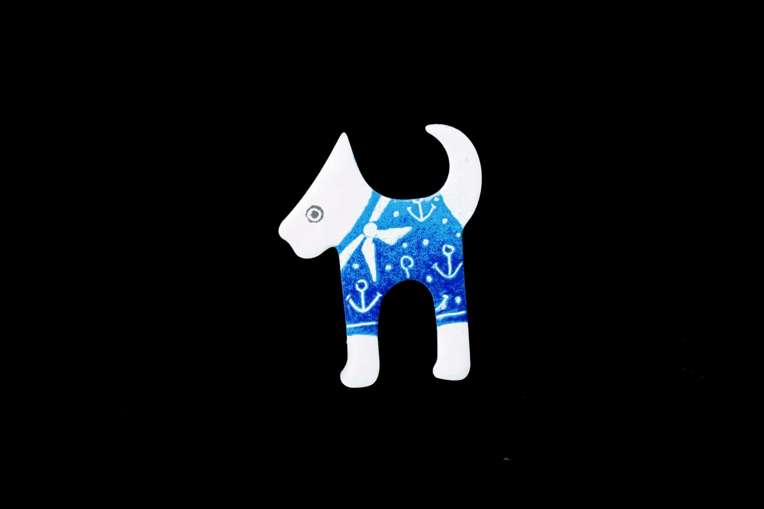 Weiße Und Blaue Hundebrosche Mit Polka Dots, Schal Anker, Emaille Hundebrosche, Pin, Hundeabzeichen, Anker Weiße Und Blaue Hundebrosche Mit Polka Dots, Schal Anker, Emaille Hundebrosche, Pin, Hundeabzeichen, Anker von ParadaJewelry