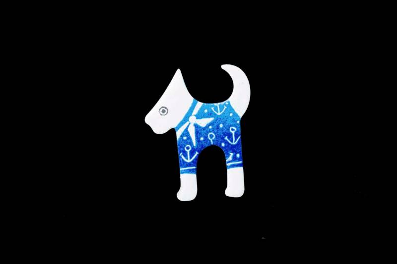Weiße Und Blaue Hundebrosche Mit Polka Dots, Schal Anker, Emaille Hundebrosche, Pin, Hundeabzeichen, Anker Weiße Und Blaue Hundebrosche Mit Polka Dots, Schal Anker, Emaille Hundebrosche, Pin, Hundeabzeichen, Anker von ParadaJewelry