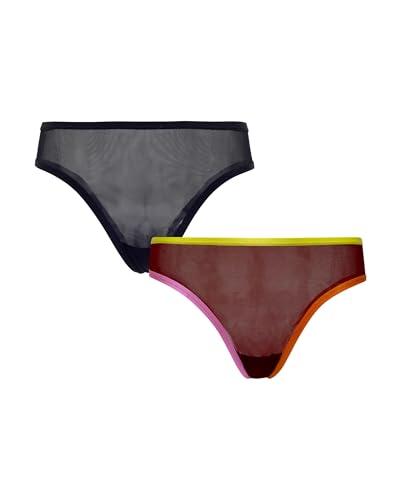 Parade Damen Silky Mesh High Rise Cheeky, Multipack Unterwäsche, 2er-Pack: Syrah mit Pop-Besatz, Eightball, L Parade Damen Silky Mesh High Rise Cheeky, Multipack Unterwäsche, 2er-Pack: Syrah mit Pop-Besatz, Eightball, L von Parade