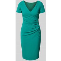 Paradi Knielanges Cocktailkleid mit seitlicher Raffung in Smaragd, Größe 38 von Paradi