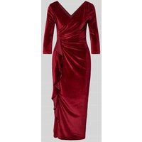Paradi Maxikleid mit tiefem V-Ausschnitt in Bordeaux, Größe 36 von Paradi