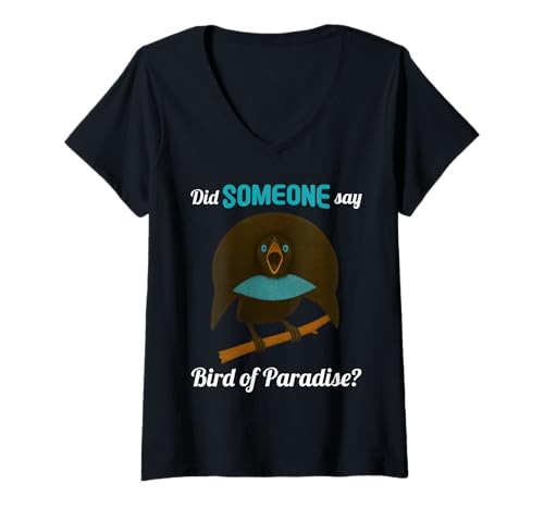 Damen Paradiesvögel Paradiesvogel T-Shirt mit V-Ausschnitt von Paradiesvögel Paradiesvogel Tier Shop