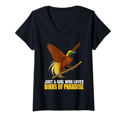 Damen Paradiesvögel Paradiesvogel T-Shirt mit V-Ausschnitt von Paradiesvögel Paradiesvogel Tier Shop