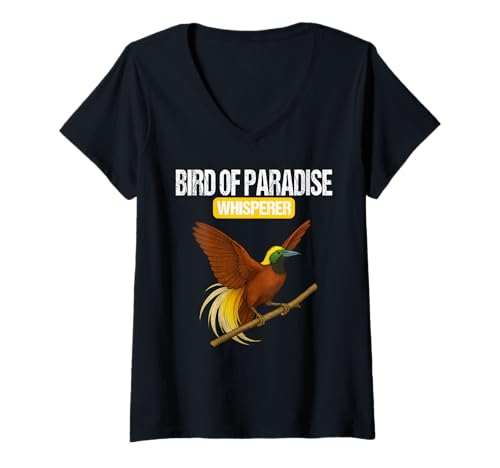 Damen Paradiesvögel Paradiesvogel T-Shirt mit V-Ausschnitt von Paradiesvögel Paradiesvogel Tier Shop