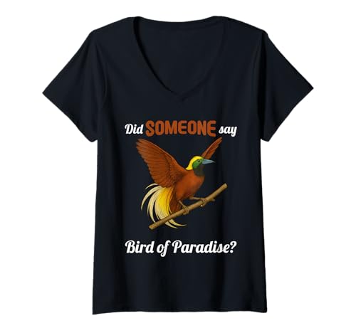 Damen Paradiesvögel Paradiesvogel T-Shirt mit V-Ausschnitt von Paradiesvögel Paradiesvogel Tier Shop