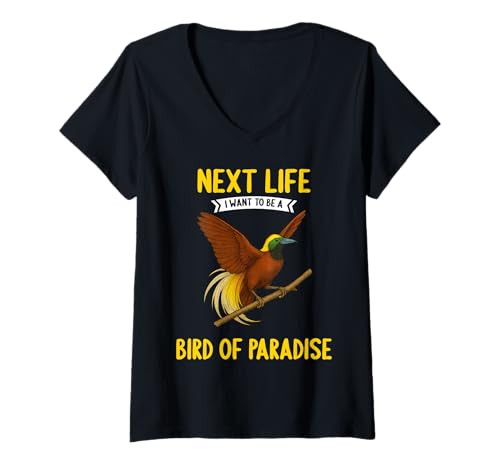Damen Paradiesvögel Paradiesvogel T-Shirt mit V-Ausschnitt von Paradiesvögel Paradiesvogel Tier Shop