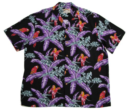 Paradise Found Herren Jungle Bird Tom Selleck Magnum PI Rayon Shirt - Schwarz - Groß Paradise Found Herren Jungle Bird Tom Selleck Magnum PI Rayon Shirt - Schwarz - Groß von Paradise Found