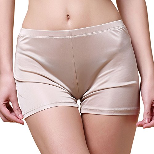 Paradise Silk Damen Boyshorts aus reiner Seide, beige, 42 von Paradise Silk