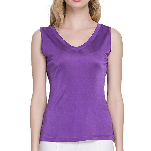 Paradise Silk Damen Top X-Small Gr. Large, violett von Paradise Silk