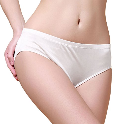 Paradise Silk Damen Unterhose aus reiner Seide, gestrickt Gr. 36, weiß von Paradise Silk