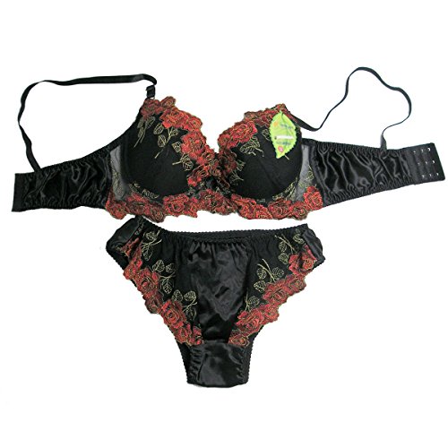 Paradise Silk Dünn gepolsterter BH aus reiner Seide, mit Bügel, Pink Gr. 90, Schwarz Paradise Silk Dünn gepolsterter BH aus reiner Seide, mit Bügel, Pink Gr. 90, Schwarz von Paradise Silk