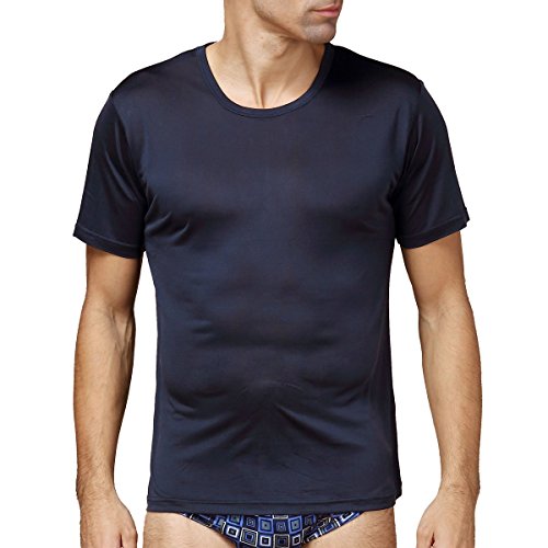 Paradise Silk Herren Freizeit-Hemd Gr. M, Blau - Blau von Paradise Silk