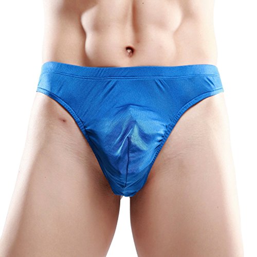 Paradise Silk Herren Stringtanga aus 100 % Seide Gr. L, blau von Paradise Silk