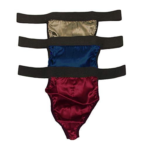 Paradise Silk Herren Tanga mit breiter elastischer Taille, Sparpack (3 Stück), C, XL von Paradise Silk