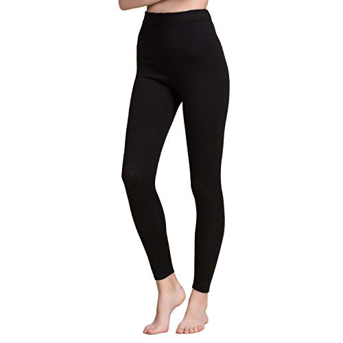 Paradise Silk Kaschmir Seide Strick Damen Thermohose, lange Unterhose Gr. S, Schwarz von Paradise Silk
