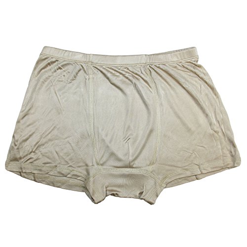 Paradise Silk Pure Silk Herren Boxershorts Strick Gr. L, beige von Paradise Silk