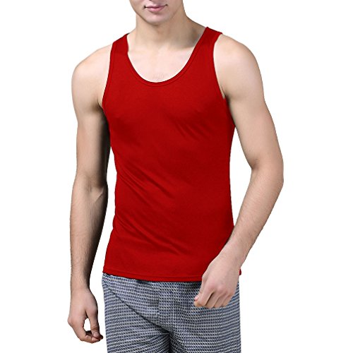 Paradise Silk Pure Silk Knit Herren-Tank Top Solid US S M L, rot, L von Paradise Silk