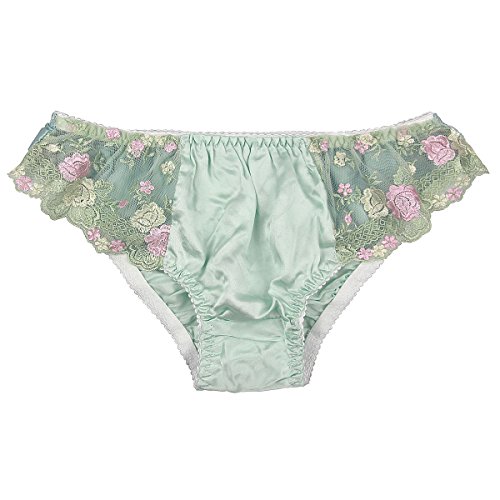 Paradise Silk Pure Silk Spitzenhöschen Gr. 36, hellgrün von Paradise Silk